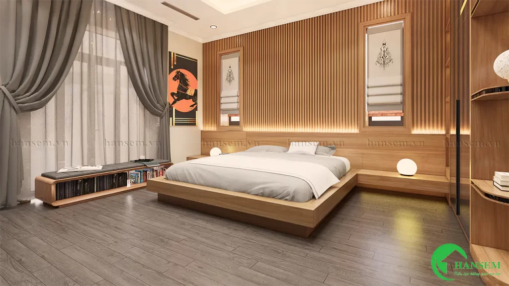 phòng ngủ tối ưu hóa không gian nội thất