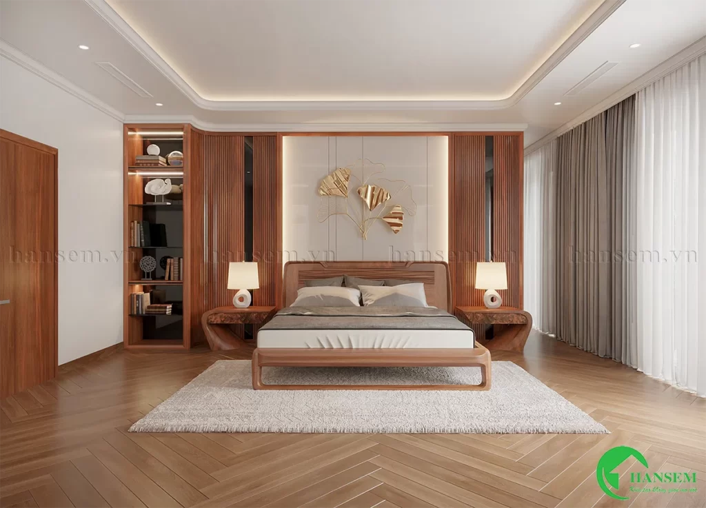 Phòng ngủ thoáng rộng và hiện đại tối ưu công năng sử dụng