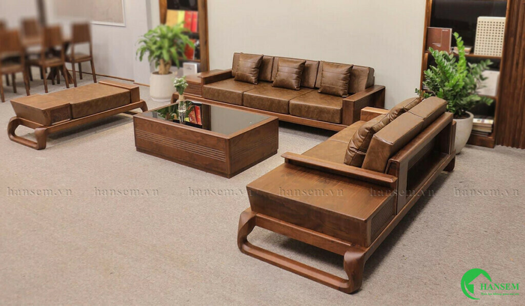 bàn ghế sofa gỗ cao cấp kiến tạo không gian sang trọng