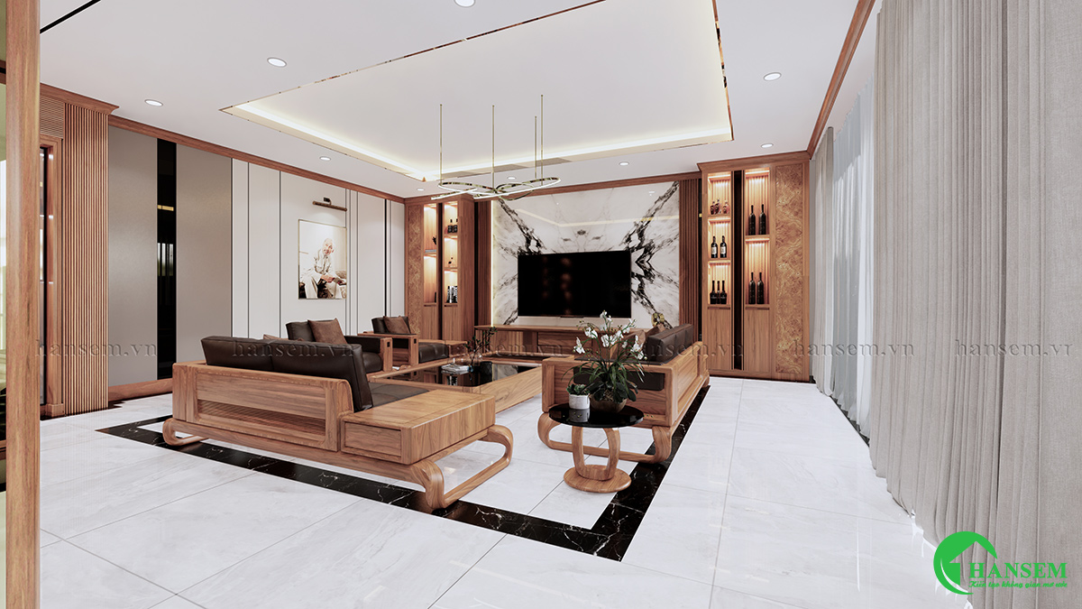 thiết kế nội thất phòng khách tại thành phố vinh nghệ an