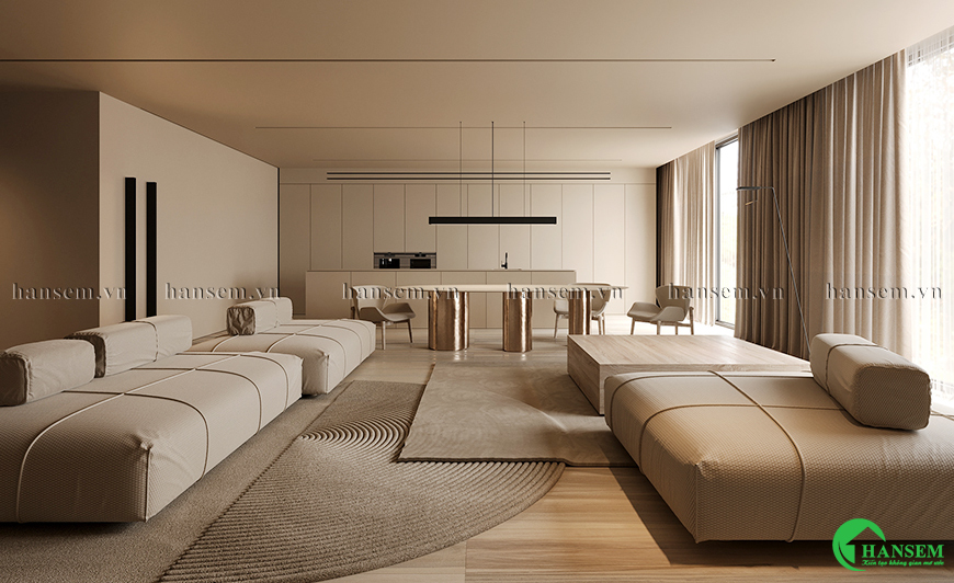 phòng khách phong cách minimalism