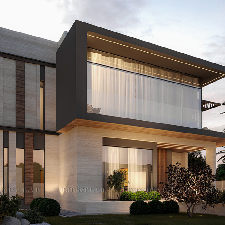 thi công kiến trúc ngoại thất nhà chị hải tp vinh