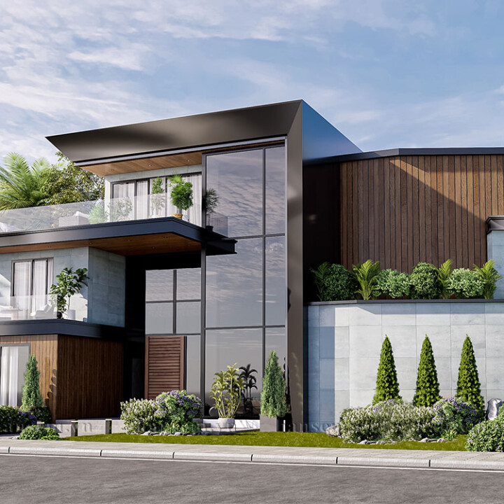 thiết kế ngoại thất nhà anh lê tại hà tĩnh