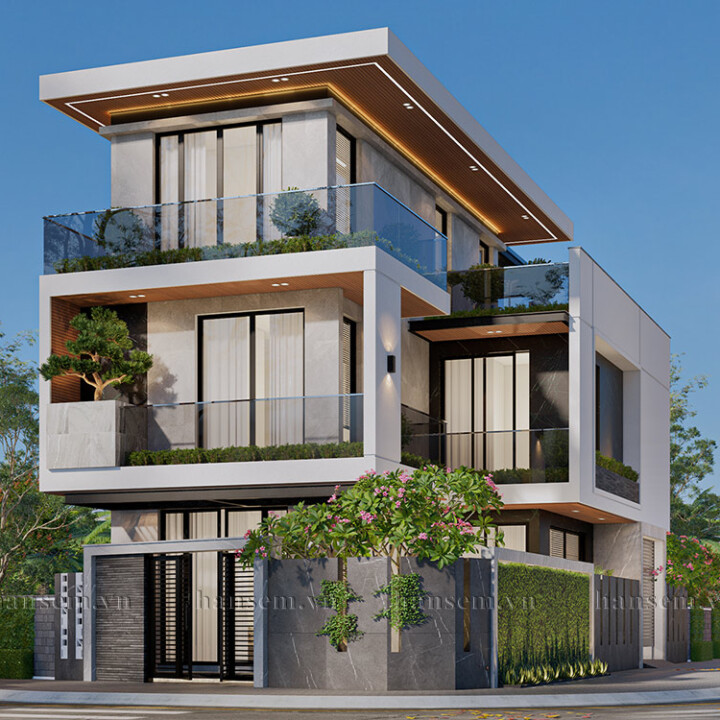 thiết kế kiến trúc ngoại thất nhà ống tại nam đàn nghệ an