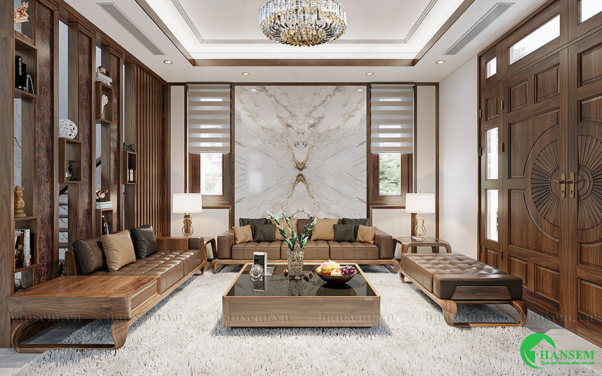 Thiết kế và thi công nội thất phòng khách tại Vinh Tân Handico 69