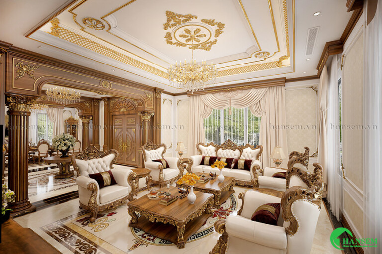 20+ Thiết Kế Nội Thất Phòng Khách Tân Cổ Điển Đẹp