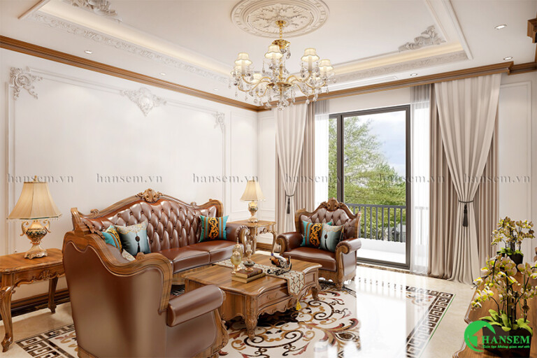 20+ Thiết Kế Nội Thất Phòng Khách Tân Cổ Điển Đẹp
