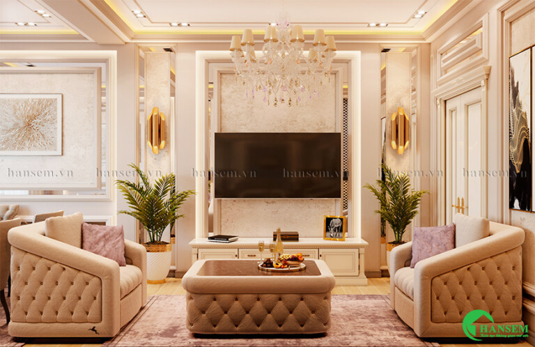20+ Thiết Kế Nội Thất Phòng Khách Tân Cổ Điển Đẹp