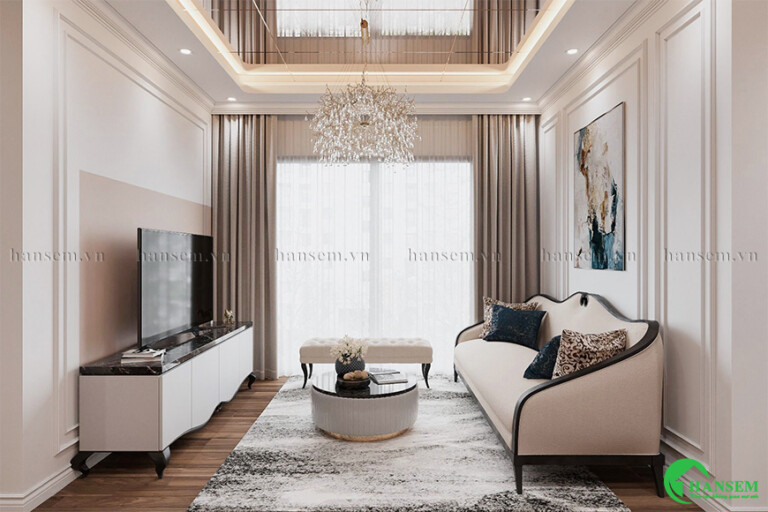 20+ Thiết Kế Nội Thất Phòng Khách Tân Cổ Điển Đẹp