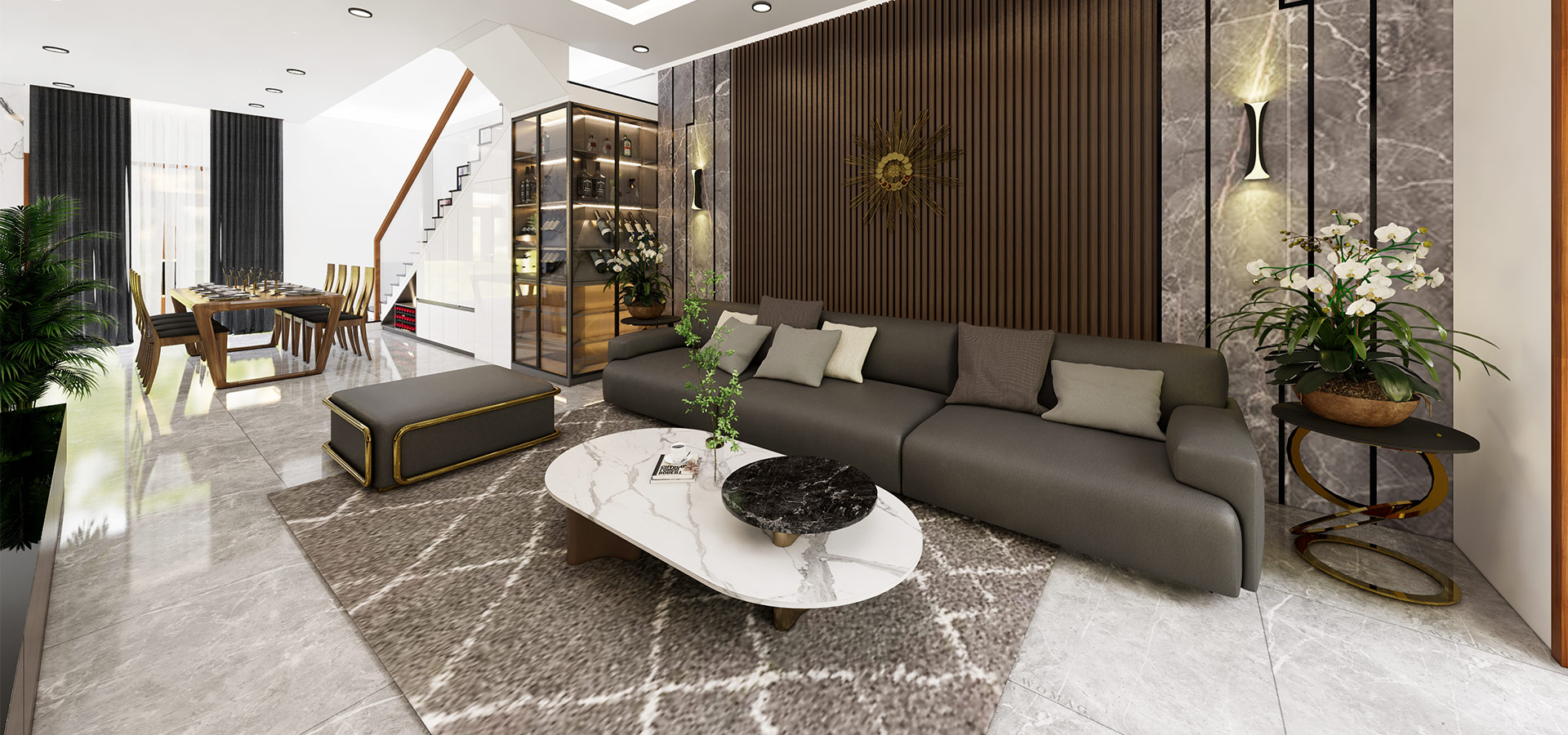 thiết kế nội thất nhà phố tại hà tĩnh