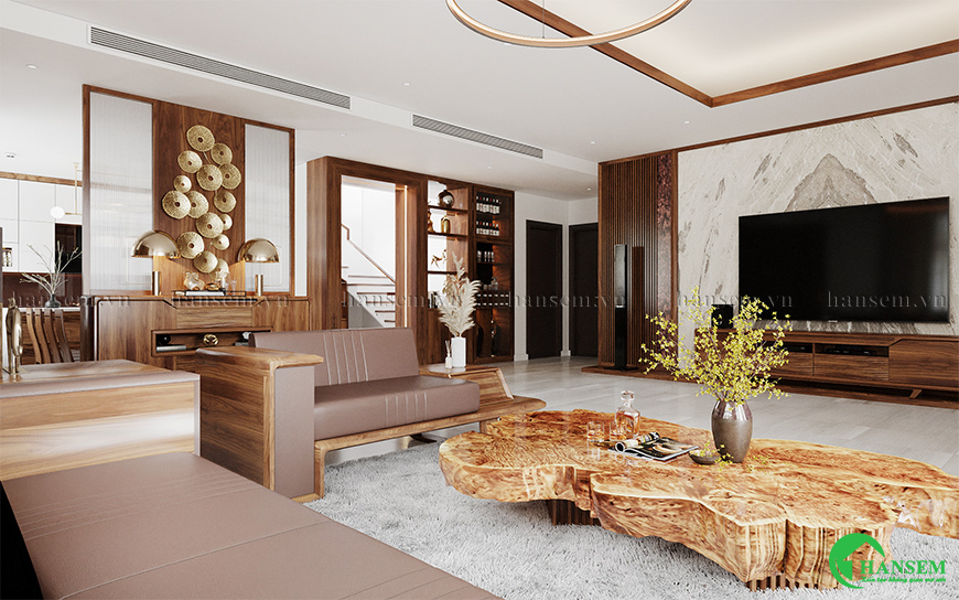 Thiết kế biệt thự diện tích 25m2 chất gỗ sang trọng