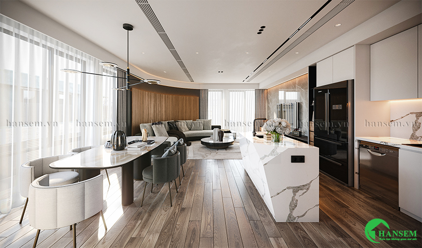 Thiết kế quầy bar nhỏ làm điểm nhấn trong trang trí