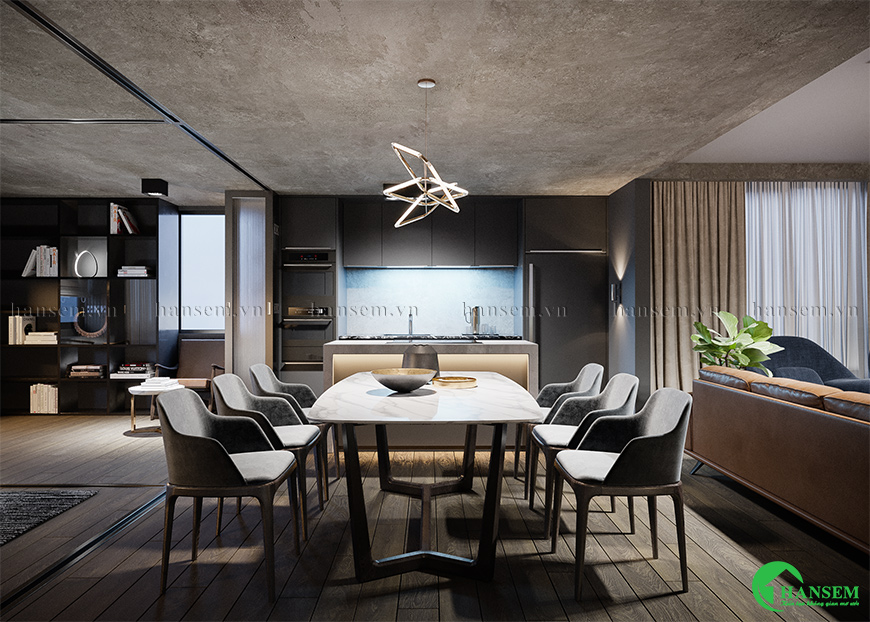 Chọn màu sơn và đồ nội thất tương đồng cảm giác rộng rãi có chiều sâu