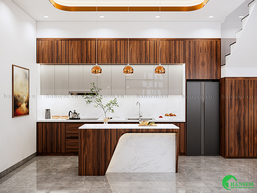 Đường vân gỗ chạy dọc đẹp và đồng bộ hài hòa