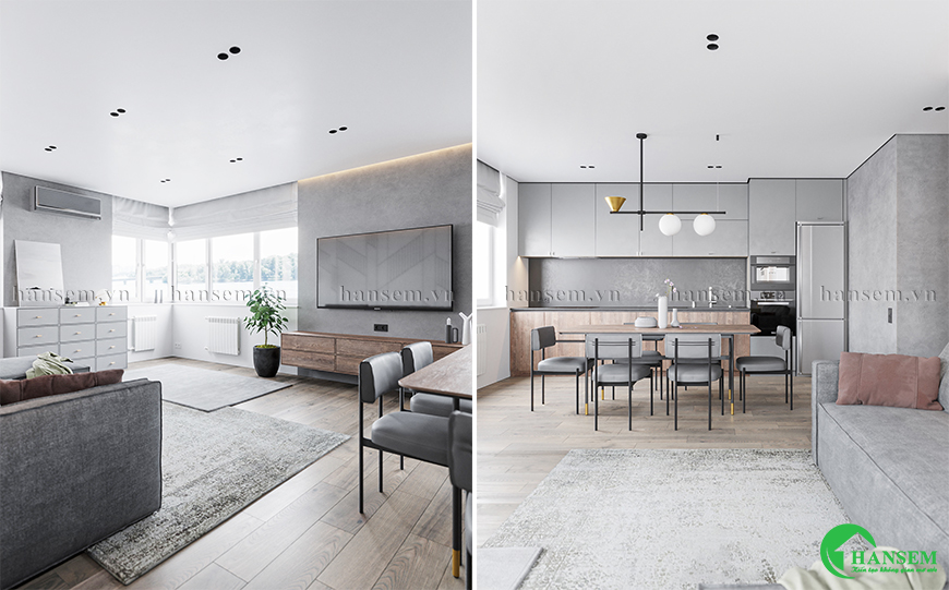 Tối ưu đồ nội thất mang đến không gian rộng thoáng với đường nét nhẹ nhàng