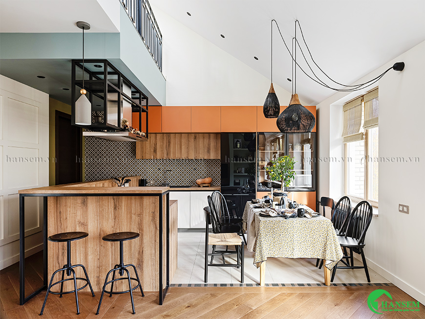 Tích hợp quầy bar vào không gian bếp hội tụ công năng