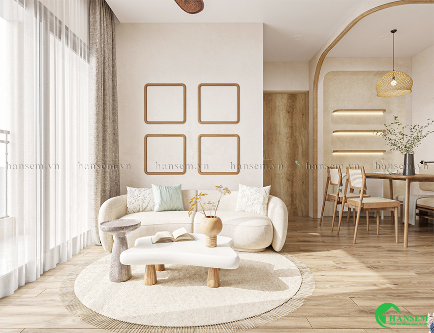 Thiết kế giản dị nhưng có chiều sâu mang lại cảm giác tự nhiên và nhẹ nhàng