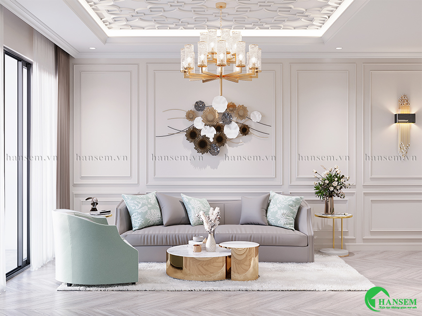 Thiết kế nội thất phòng khách đẹp sang trọng