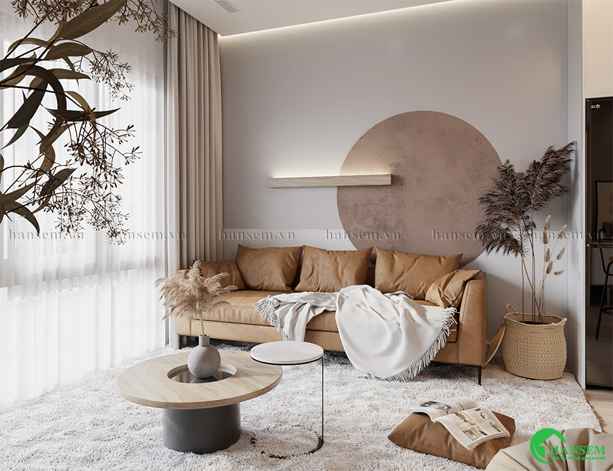 Đặt bàn ghế sofa bên cửa sổ cánh kính mang lại sự thoáng mát