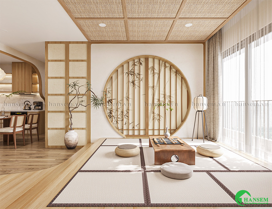 Thiết kế nội thất chung cư 80m2 phong cách Japandi đẹp