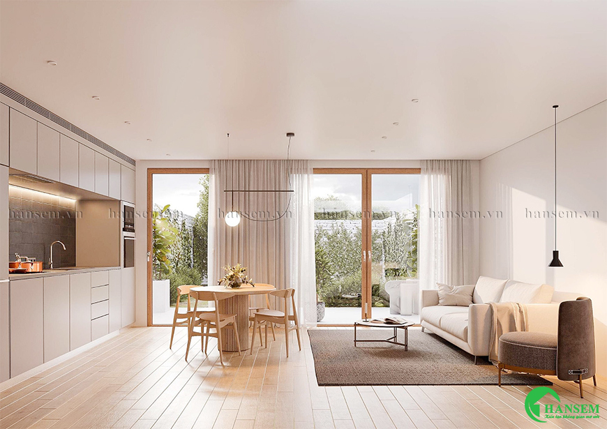 Trang trí nội thất sang trọng hiện đại trong căn hộ chung cư 80m2