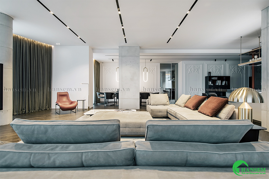 Thiết kế căn hộ chung cư 90m2 phong cách tân cổ điển