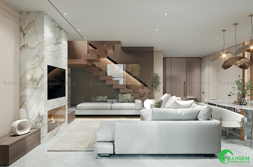HanSem kiến tạo và thiết kế nội thất căn hộ chung cư 125m2