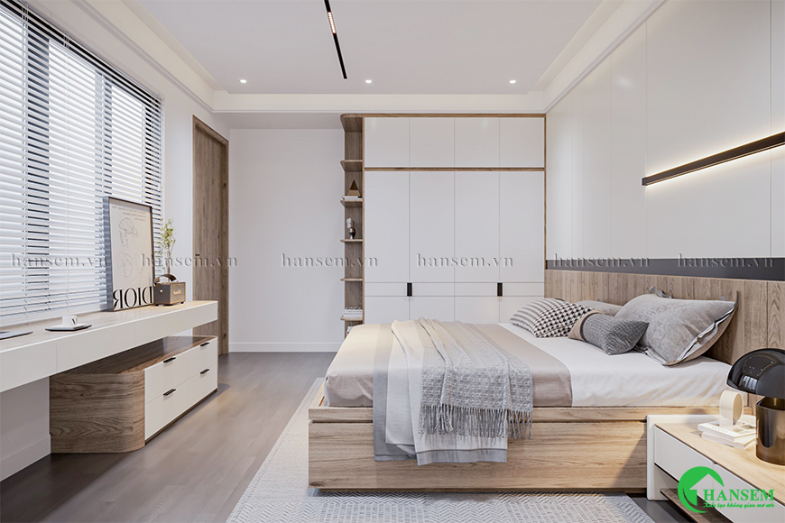Thi công nội thất phòng ngủ nhà phố hiện đại sang trọng