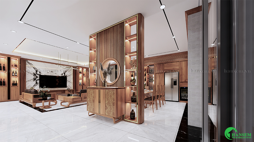 Thiết kế thi công nội thất phòng khách hiện đại