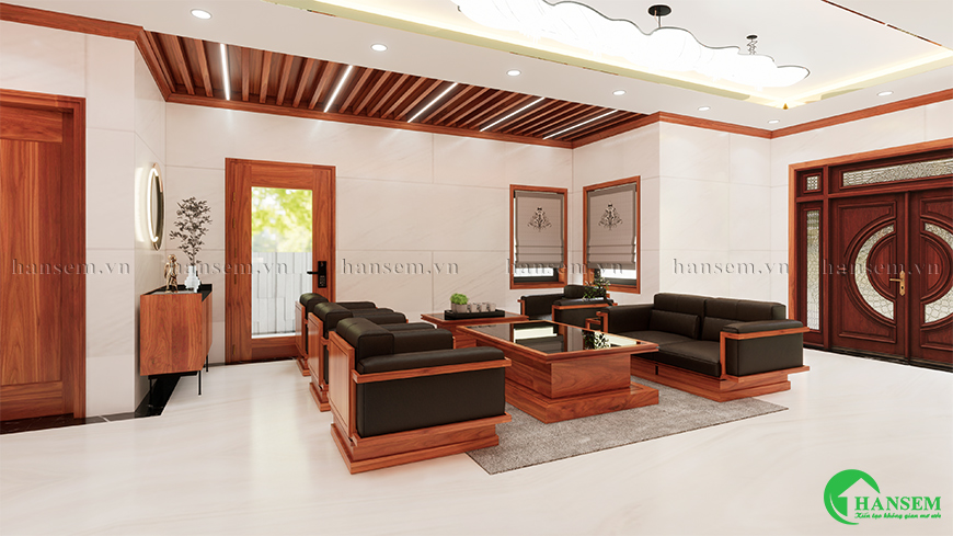 Thiết kế phòng khách trở thành tâm điểm của gia đình với phong cách sang trọng