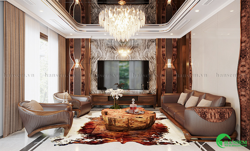 Kết hợp tinh tế giữa màu sắc ánh sáng thông minh làm nổi bật căn phòng có đồ nội thất đẹp