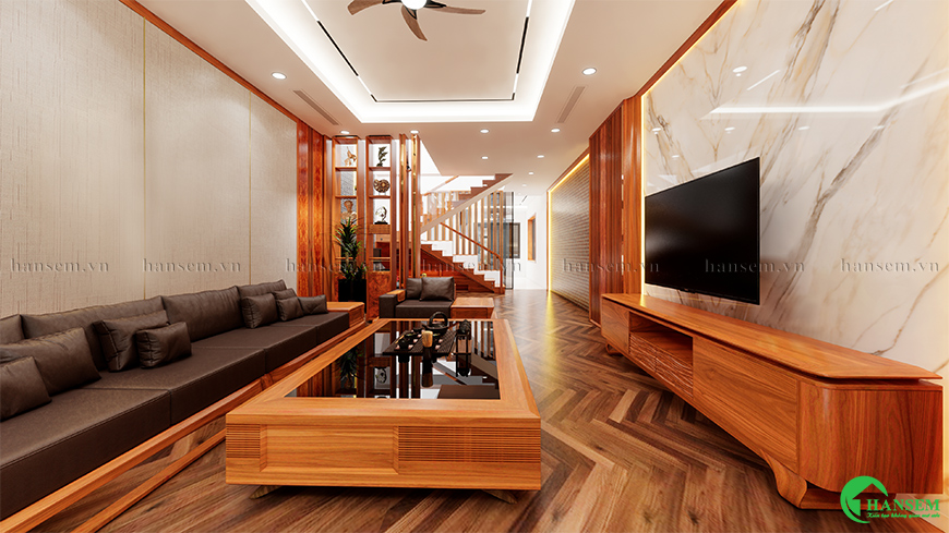 Thiết kế thi công nội thất nhà phố đẹp mang hơi thở mới trong không gian hiện đại