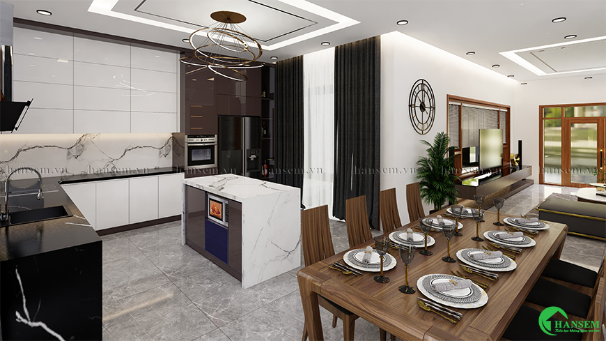 Bố cục trang trí thông minh và tinh giản mang lại sự sang trọng