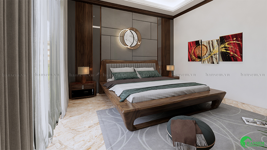 Tái tạo năng lượng sau một ngày dài với công việc bằng căn phòng ngủ hiện đại thiết kế sang trọng