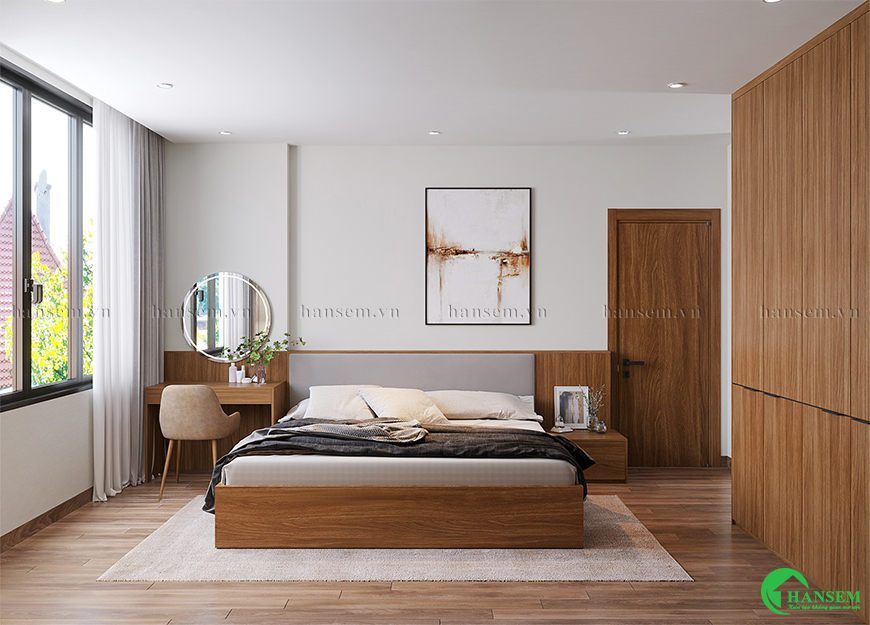 Thi công nội thất phòng ngủ trọn gói đảm bảo đúng thiết kế đúng tiến độ và chất lượng hoàn thiện