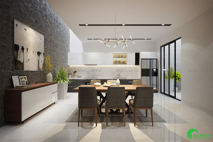 Thiết kế phòng bếp nhà phố chăm chút tỉ mỉ hài hòa giữa công năng