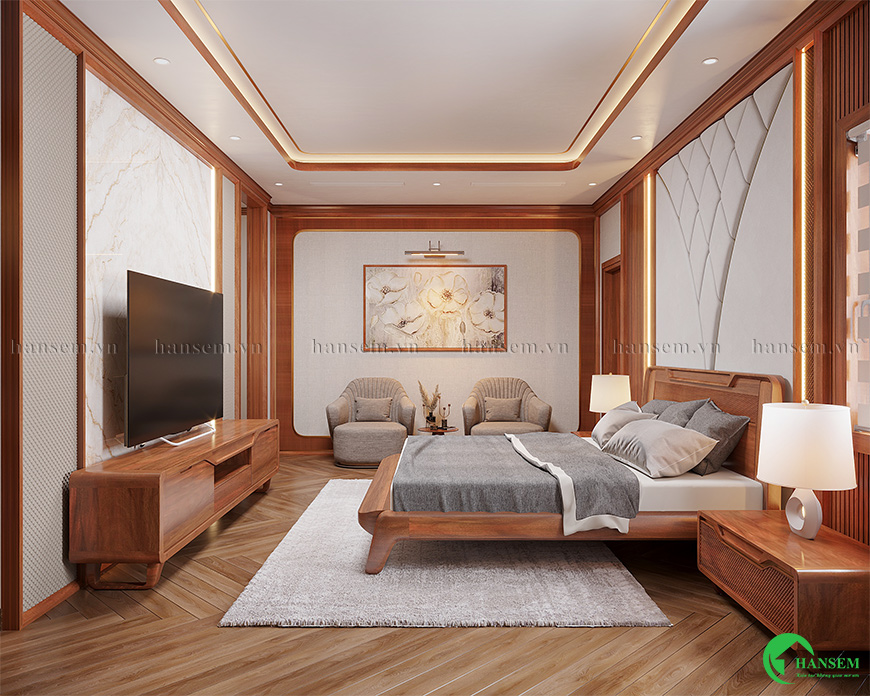 Không gian phòng ngủ riêng tư để gia chủ tái tạo năng lượng sau một ngày dài tất bật với công việc