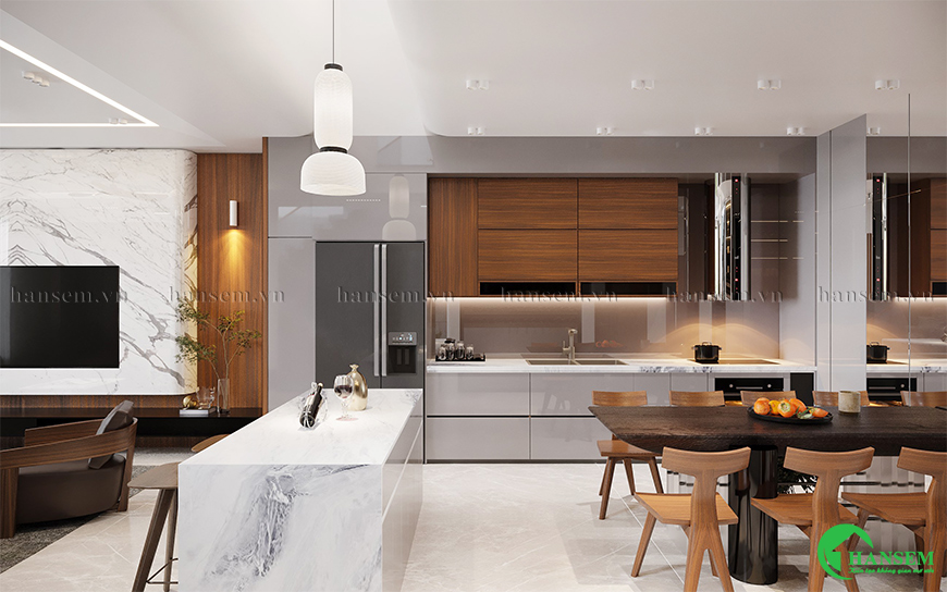 Thiết kế thi công nội thất nhà phố sang trọng chú trọng từ tổng thể đến từng chi tiết nhỏ