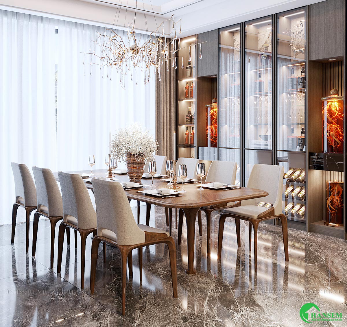 thiết kế thi công nội thất nhà anh hòa tại vinh phú