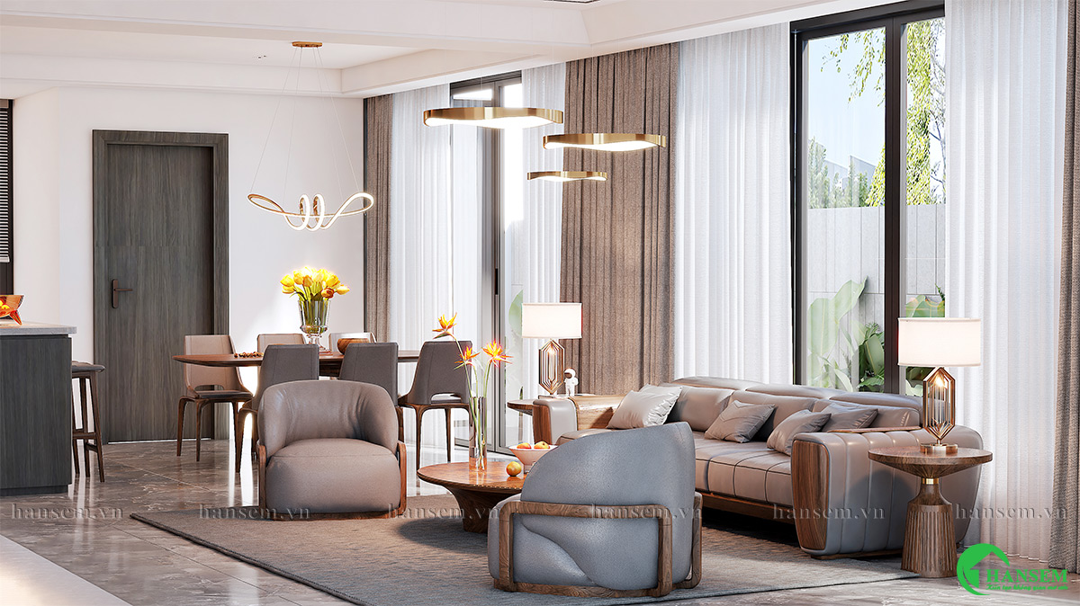 thiết kế thi công nội thất nhà chị khuyên tại vinh lộc