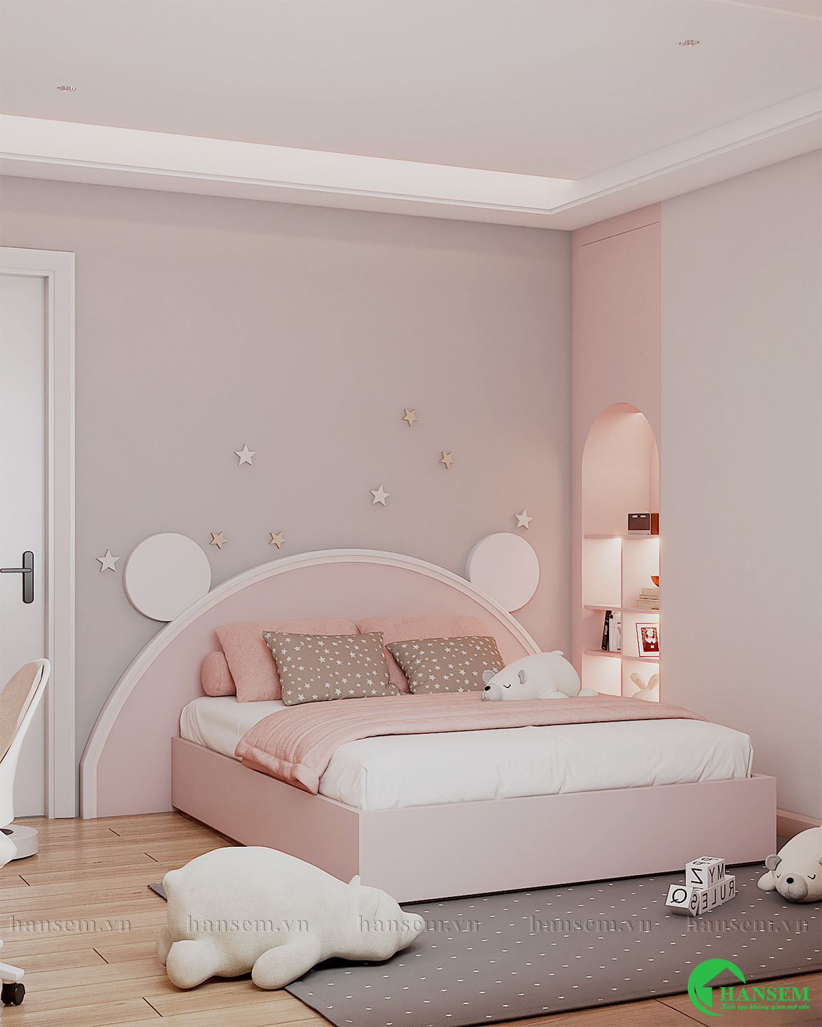 thiết kế thi công nội thất nhà chị khuyên tại vinh lộc