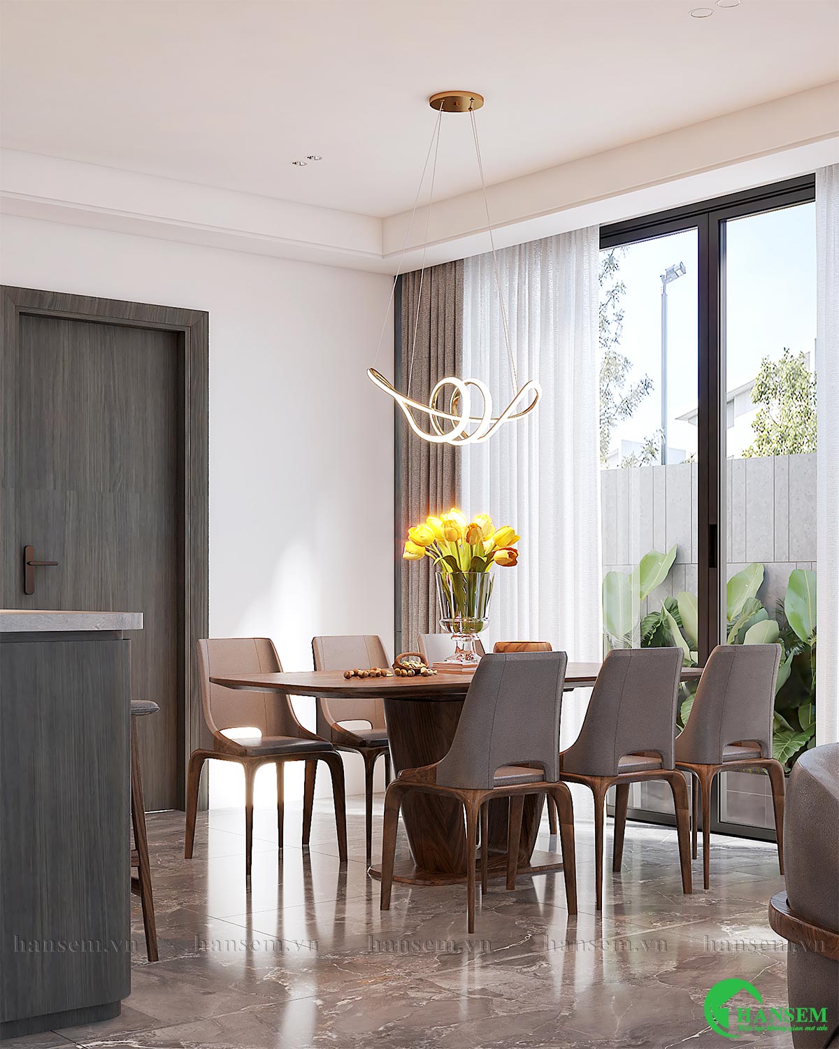 thiết kế thi công nội thất nhà chị khuyên tại vinh lộc