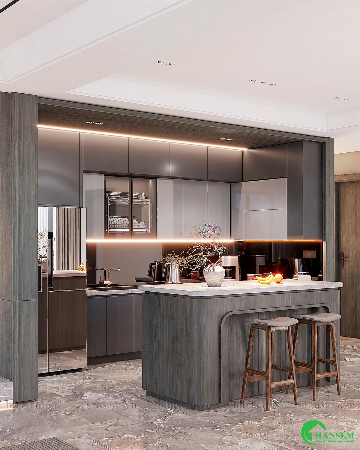 thiết kế thi công nội thất nhà chị khuyên tại vinh lộc