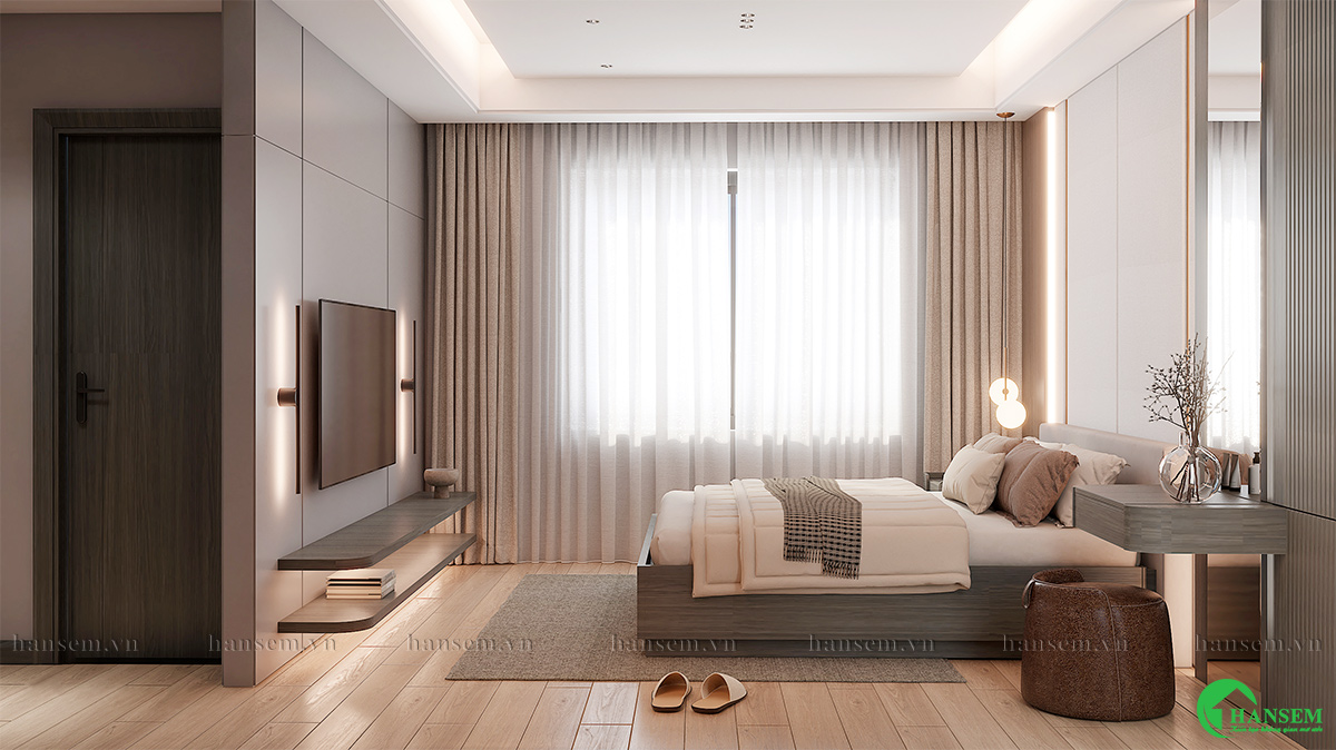 thiết kế thi công nội thất nhà chị khuyên tại vinh lộc