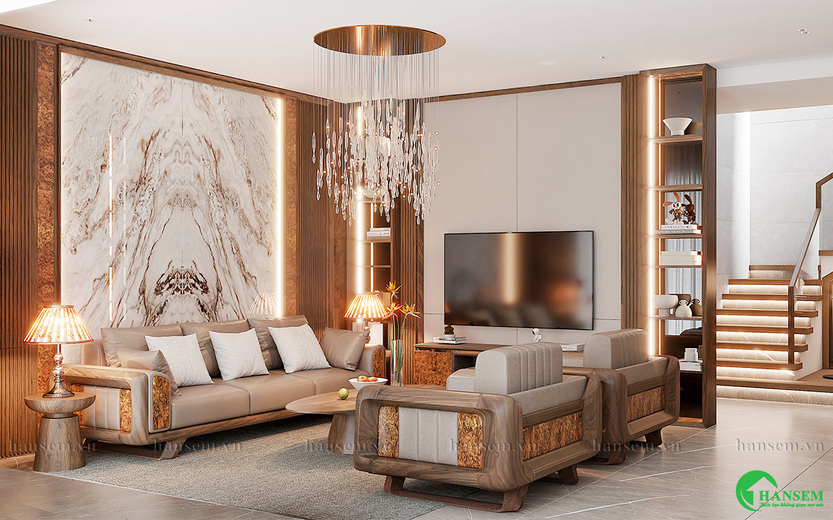 thiết kế thi công nội thất nhà chị vân tại vinh hưng