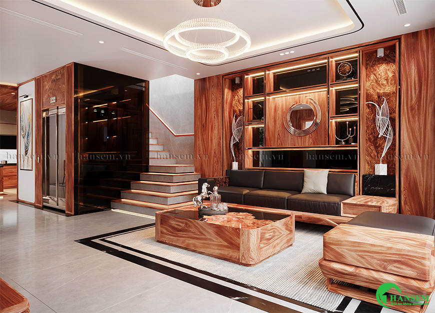 HanSem chuyên thiết kế thi công phòng khách đẹp nâng tầm giá trị ngôi nhà và phong cách của gia chủ