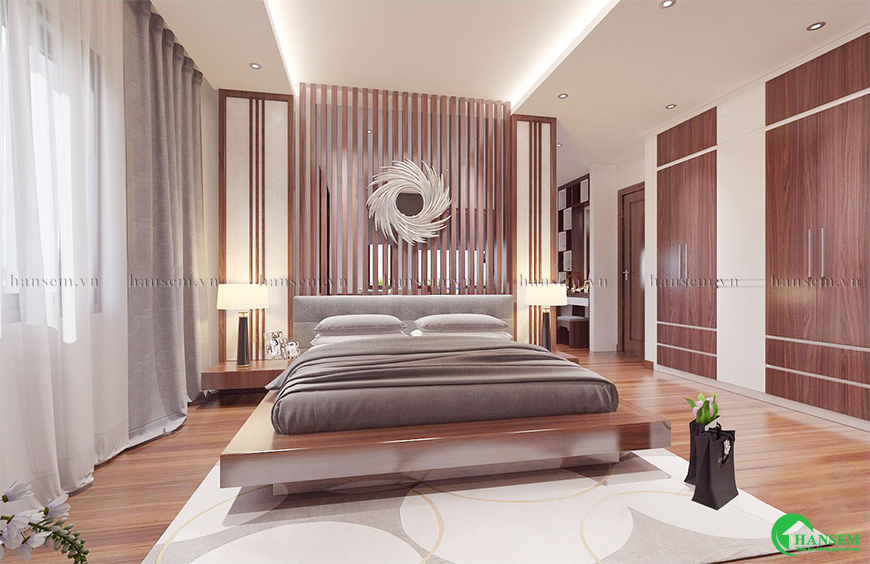 Phòng bếp chú trọng sự riêng tư nên bố trí ánh sáng cùng sử dụng vật liệu an toàn cảm giác thoải mái