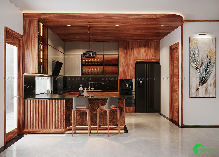 Bố trí nội thất đẹp hợp lý cho không gian bếp luôn ấn tượng