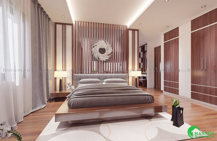 Phòng ngủ thiết kế thẩm mỹ bố trí hợp lý và thoải mái nâng cao chất lượng sống hằng ngày