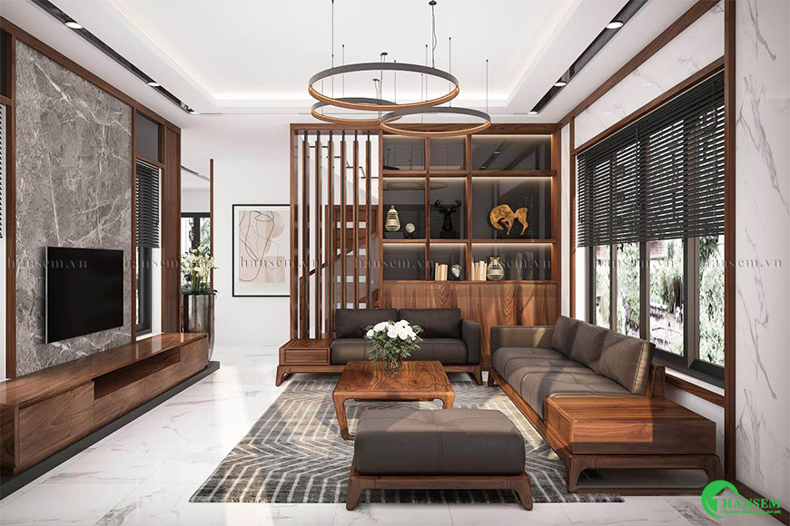 Lựa chọn kiểu dáng vật liệu và sắc màu để không gian phòng khách luôn đẹp mang lại sự sang trọng